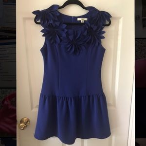 Navy Blue dress with flower detailing